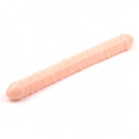 Double Ended Dildo Realistic Flesh Color 12.9"